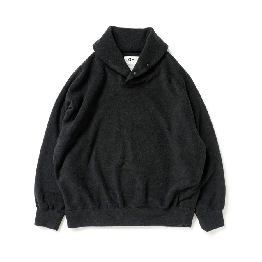 O- オー / SHAWL COLLAR SWEATSHIRT - Black ショールカラー フリースプルオーバー O-W-26 | オー
