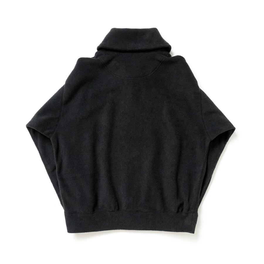 O- オー / SHAWL COLLAR SWEATSHIRT - Black ショールカラー フリースプルオーバー O-W-26 | オー | 01