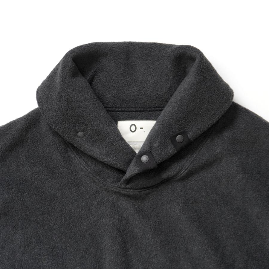 O- オー / SHAWL COLLAR SWEATSHIRT - Black ショールカラー フリースプルオーバー O-W-26 | オー | 02