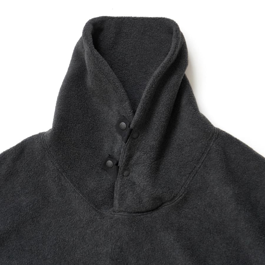 O- オー / SHAWL COLLAR SWEATSHIRT - Black ショールカラー フリースプルオーバー O-W-26 | オー | 04