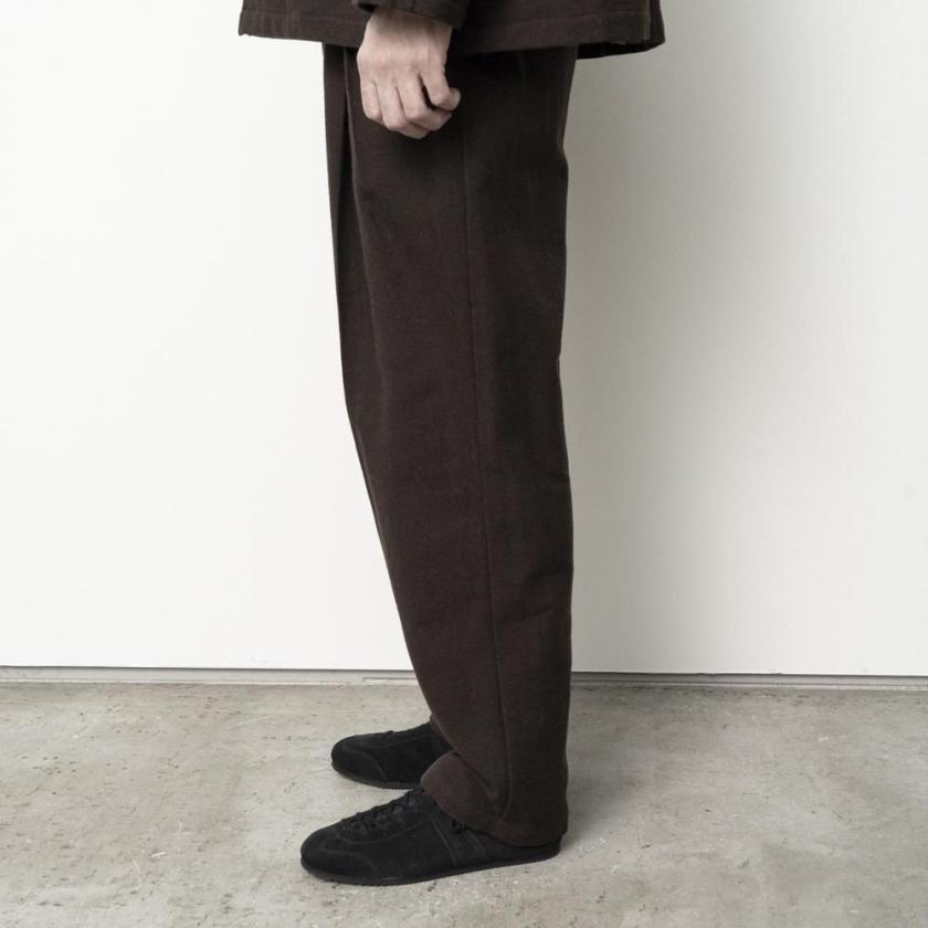 STILL BY HAND スティルバイハンド / PT07263 - DARK BROWN ウール混 ディープタックパンツ Wool mixed deep tuck pants | STILL BY HAND | 04