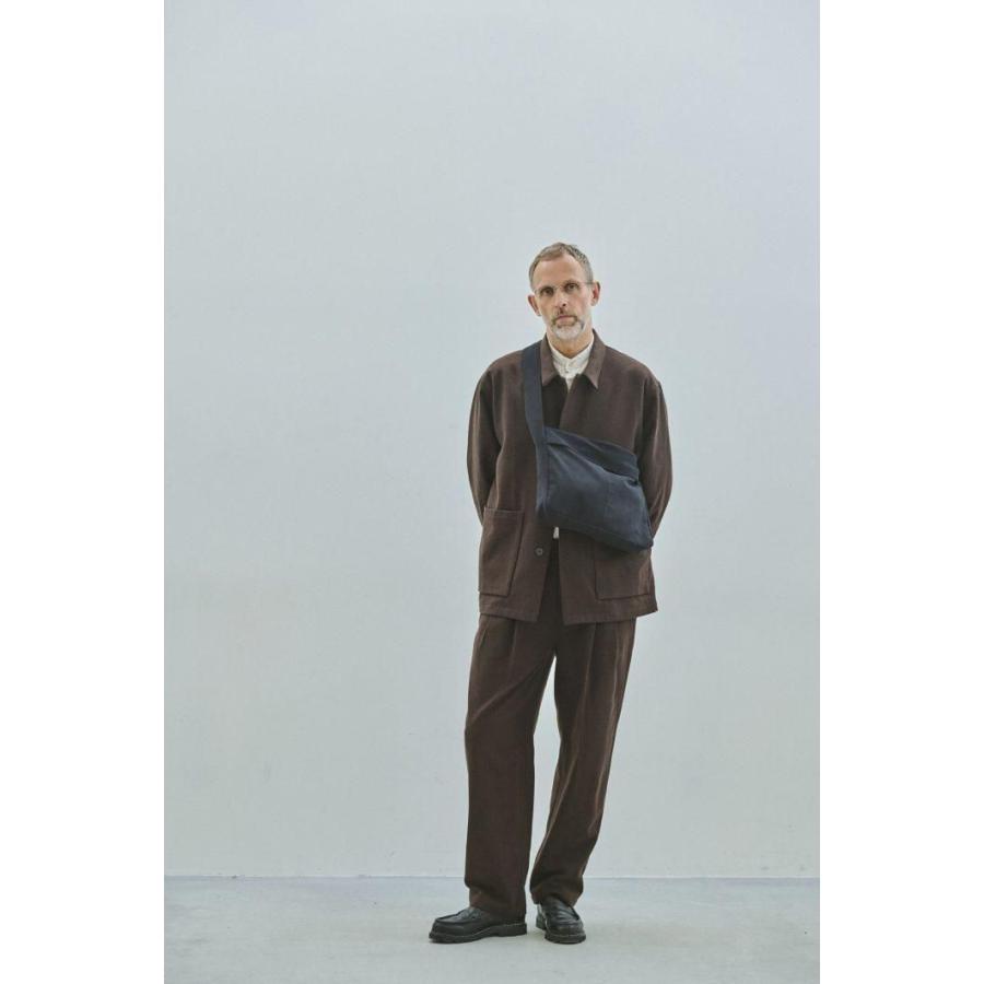 STILL BY HAND スティルバイハンド / PT07263 - DARK BROWN ウール混 ディープタックパンツ Wool mixed deep tuck pants | STILL BY HAND | 06