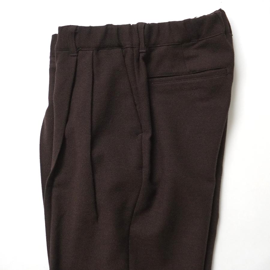 STILL BY HAND スティルバイハンド / PT07263 - DARK BROWN ウール混 ディープタックパンツ Wool mixed deep tuck pants | STILL BY HAND | 03