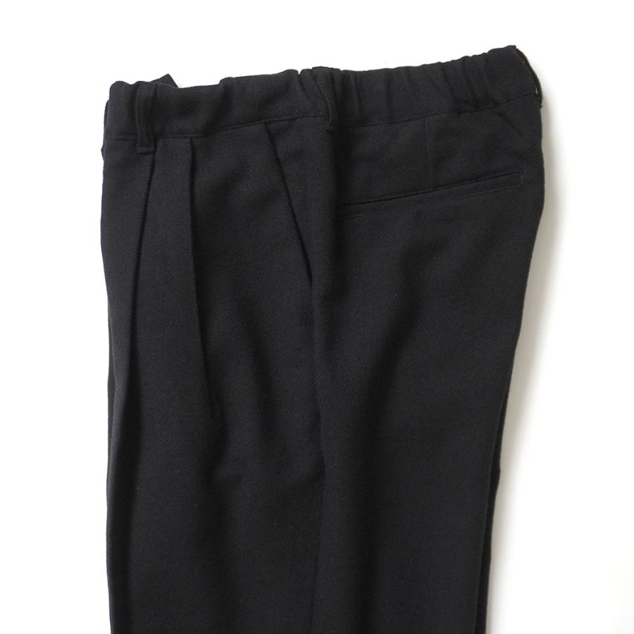 STILL BY HAND スティルバイハンド / PT07263 - BLACK ウール混 ディープタックパンツ Wool mixed deep tuck pants | STILL BY HAND | 03