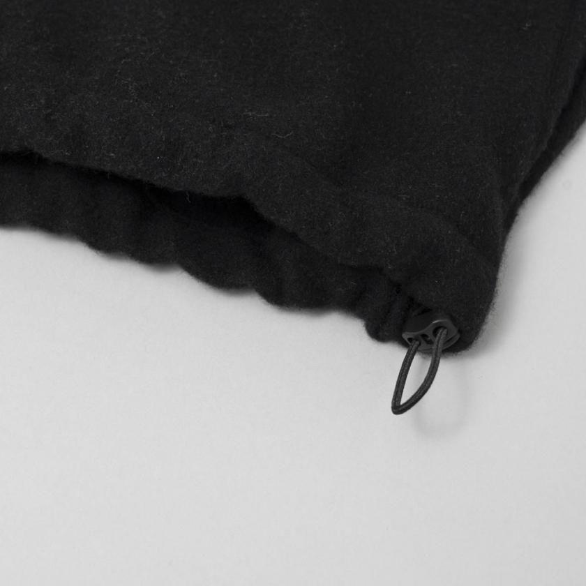 STILL BY HAND スティルバイハンド / BL04263 - BLACK ウール/カシミア ジップフロントブルゾン Cashmere mixed high neck blouson | STILL BY HAND | 02