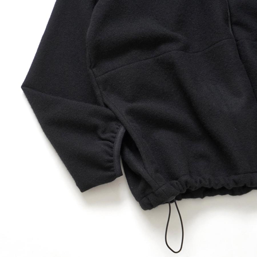 STILL BY HAND スティルバイハンド / BL04263 - BLACK ウール/カシミア ジップフロントブルゾン Cashmere mixed high neck blouson | STILL BY HAND | 03