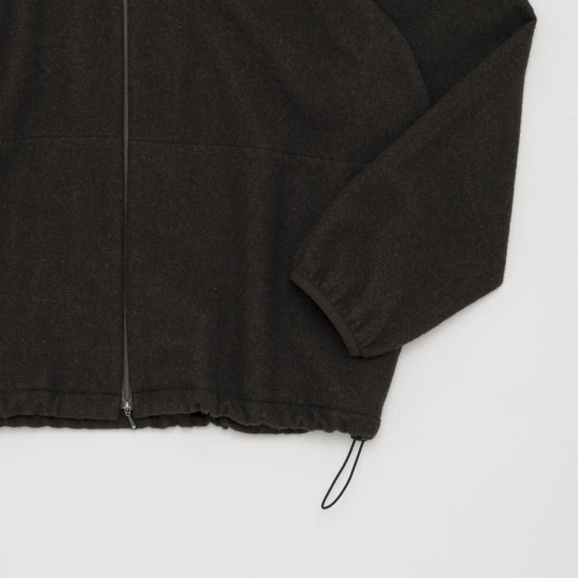 STILL BY HAND スティルバイハンド / BL04263 - BLACK ウール/カシミア ジップフロントブルゾン Cashmere mixed high neck blouson | STILL BY HAND | 04
