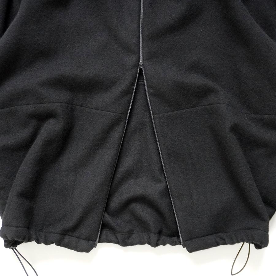 STILL BY HAND スティルバイハンド / BL04263 - BLACK ウール/カシミア ジップフロントブルゾン Cashmere mixed high neck blouson | STILL BY HAND | 04