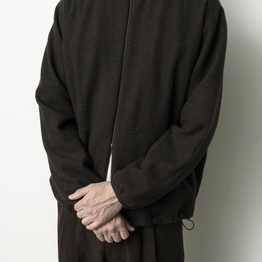 STILL BY HAND スティルバイハンド / BL04263 - BLACK ウール/カシミア ジップフロントブルゾン Cashmere mixed high neck blouson | STILL BY HAND | 06