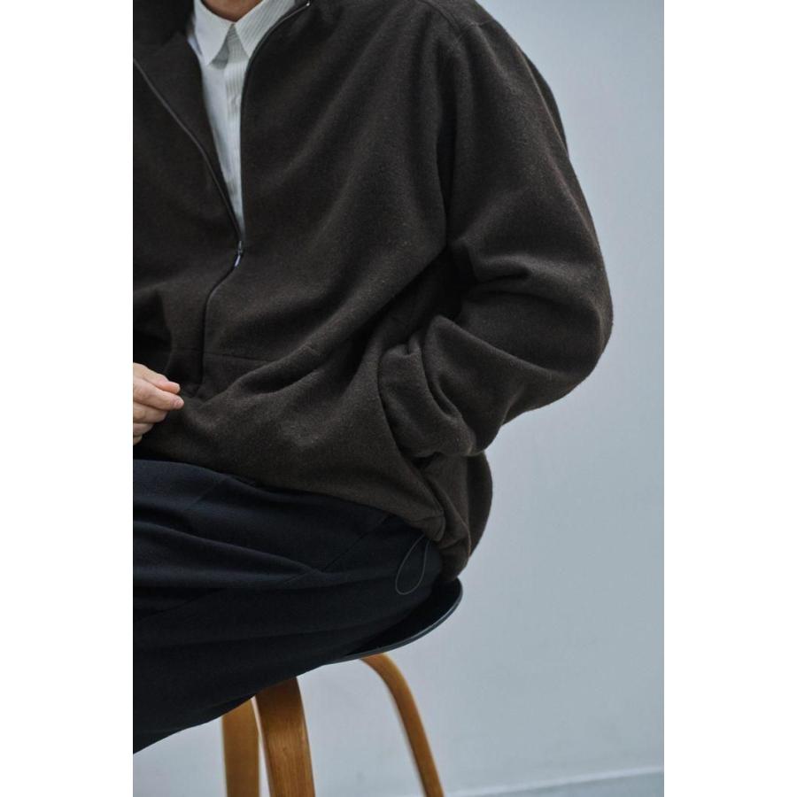 STILL BY HAND スティルバイハンド / BL04263 - BLACK ウール/カシミア ジップフロントブルゾン Cashmere mixed high neck blouson | STILL BY HAND | 09