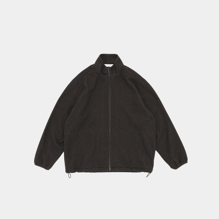 STILL BY HAND スティルバイハンド / BL04263 - DARK BROWN ウール/カシミア ジップフロントブルゾン Cashmere mixed high neck blouson | STILL BY HAND