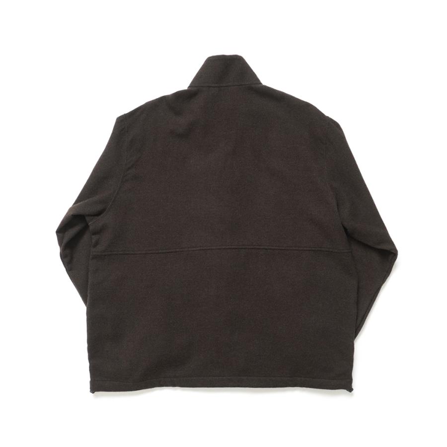 STILL BY HAND スティルバイハンド / BL04263 - DARK BROWN ウール/カシミア ジップフロントブルゾン Cashmere mixed high neck blouson | STILL BY HAND | 01