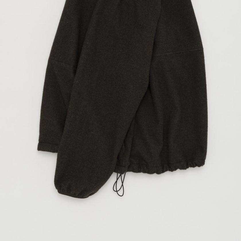 STILL BY HAND スティルバイハンド / BL04263 - DARK BROWN ウール/カシミア ジップフロントブルゾン Cashmere mixed high neck blouson | STILL BY HAND | 03