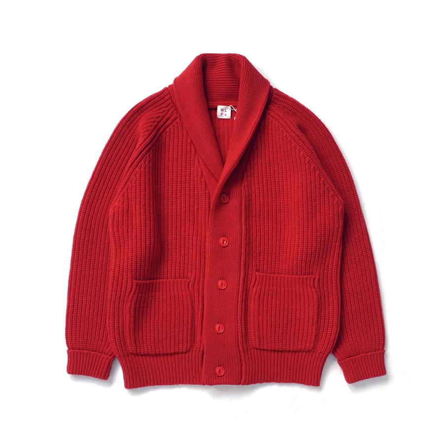 WLP / SHAWL COLLAR CARDIGAN - RD RL2520 レッド | 