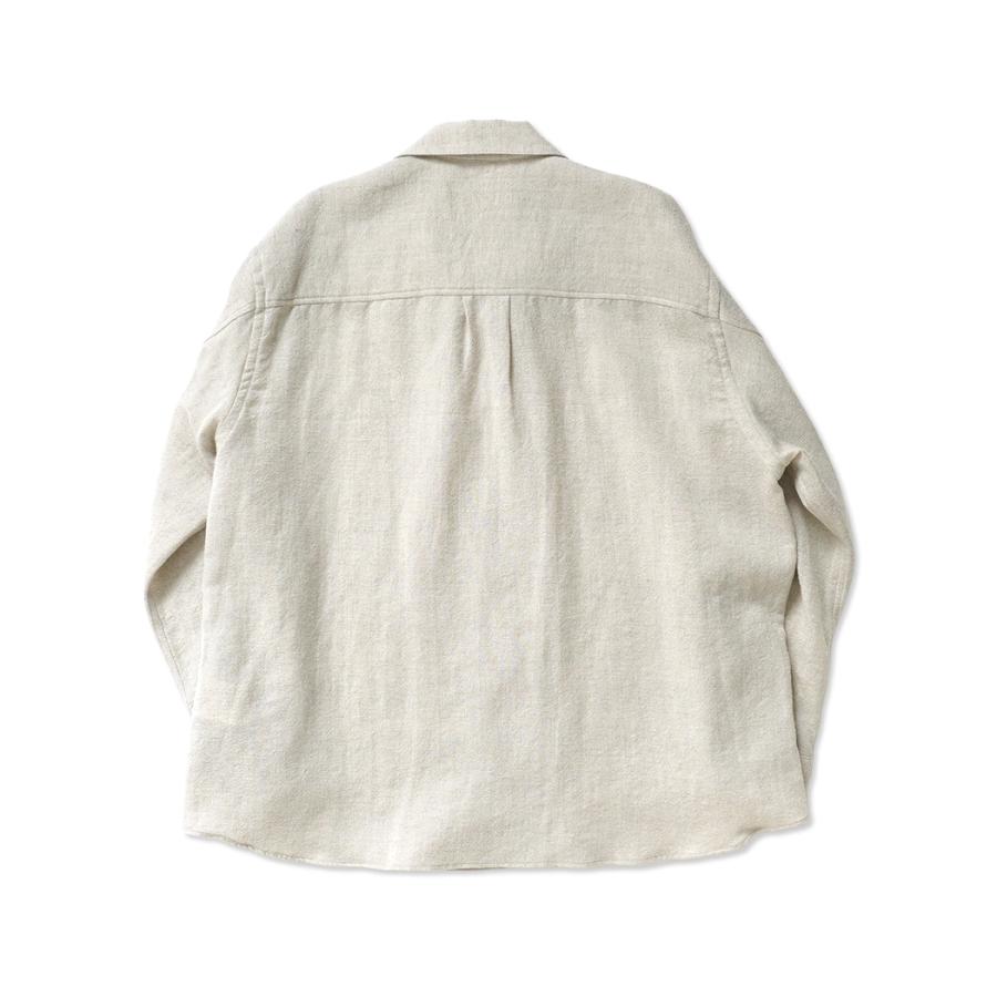 STILL BY HAND スティルバイハンド / SH03264 - TAUPE リネン／ウール オープンカラー オーバーシャツ | STILL BY HAND | 01