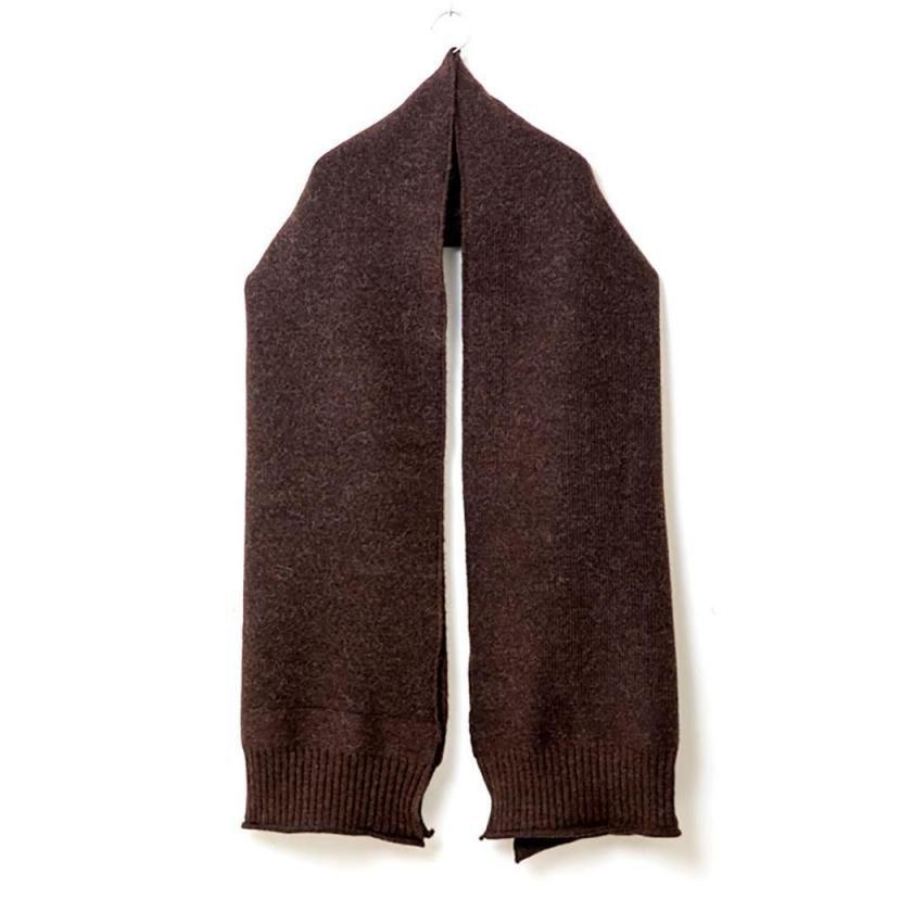 kontor / KON-GD04263 - BROWN 大判マフラー Guernsey rib oversized scarf | 