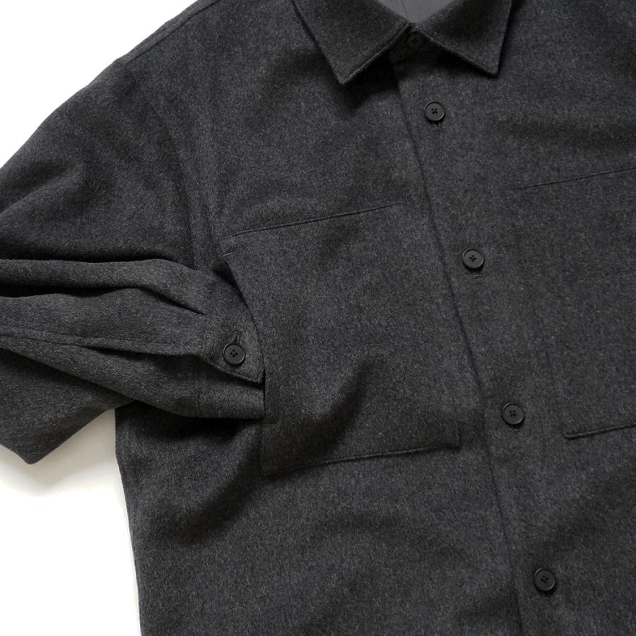 STILL BY HAND スティルバイハンド / BL04264 - CHARCOAL ウール シャツジャケット | STILL BY HAND | 03
