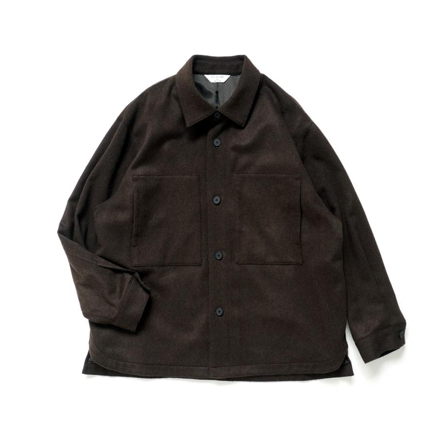 STILL BY HAND スティルバイハンド / BL04264 - DARK BROWN ウール シャツジャケット | STILL BY HAND