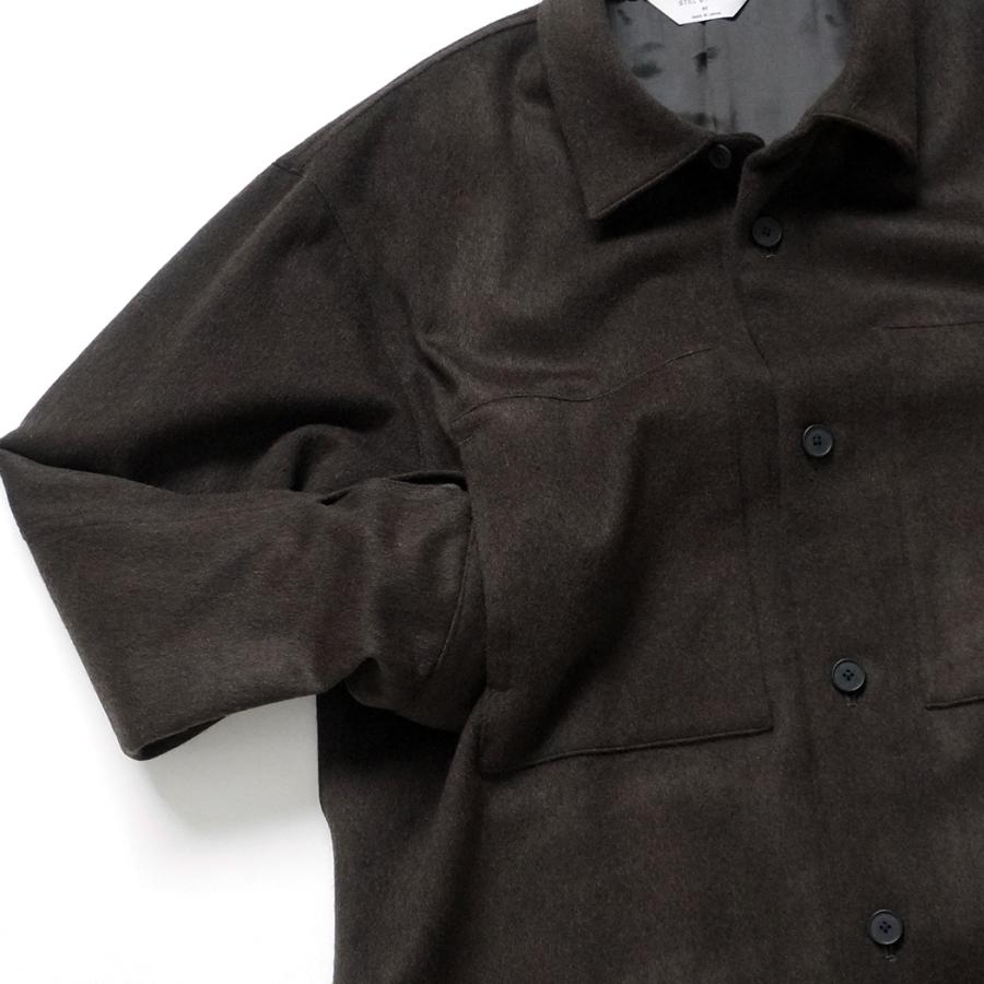 STILL BY HAND スティルバイハンド / BL04264 - DARK BROWN ウール シャツジャケット | STILL BY HAND | 03