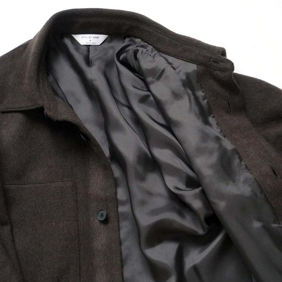 STILL BY HAND スティルバイハンド / BL04264 - DARK BROWN ウール シャツジャケット | STILL BY HAND | 05