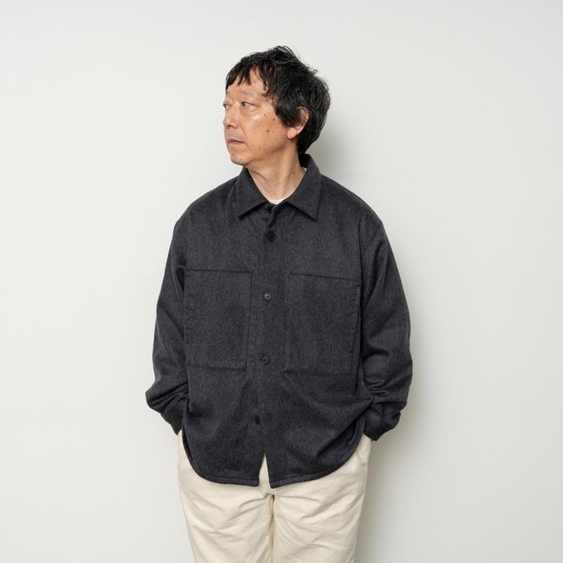 STILL BY HAND スティルバイハンド / BL04264 - DARK BROWN ウール シャツジャケット | STILL BY HAND | 06