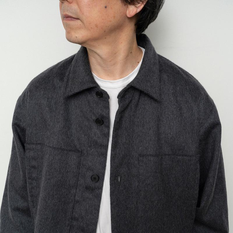 STILL BY HAND スティルバイハンド / BL04264 - DARK BROWN ウール シャツジャケット | STILL BY HAND | 08