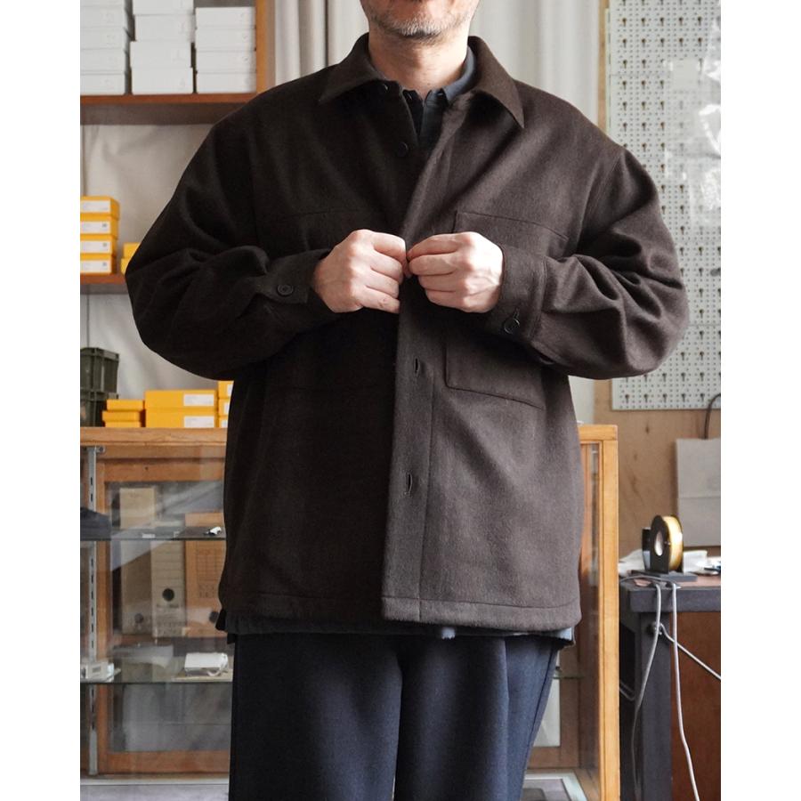 STILL BY HAND スティルバイハンド / BL04264 - BLACK ウール シャツジャケット | STILL BY HAND | 11