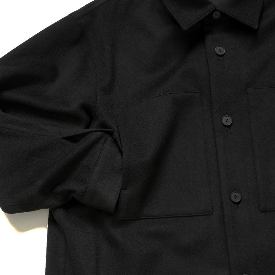 STILL BY HAND スティルバイハンド / BL04264 - BLACK ウール シャツジャケット | STILL BY HAND | 03
