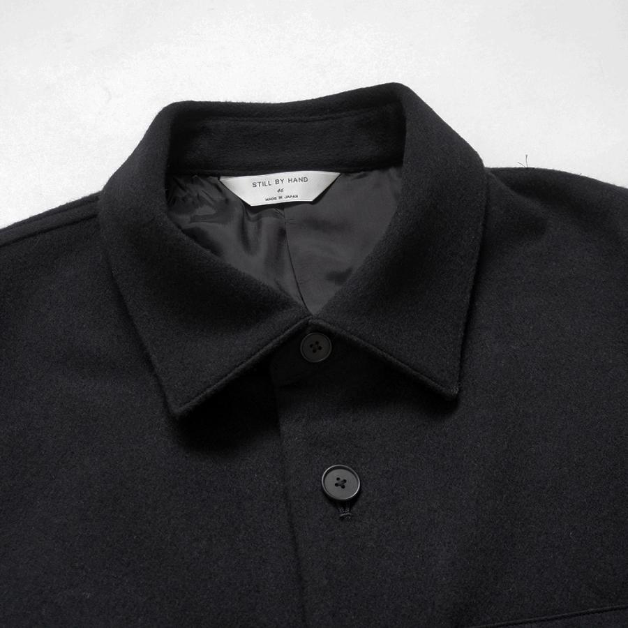 STILL BY HAND スティルバイハンド / BL04264 - BLACK ウール シャツジャケット | STILL BY HAND | 02