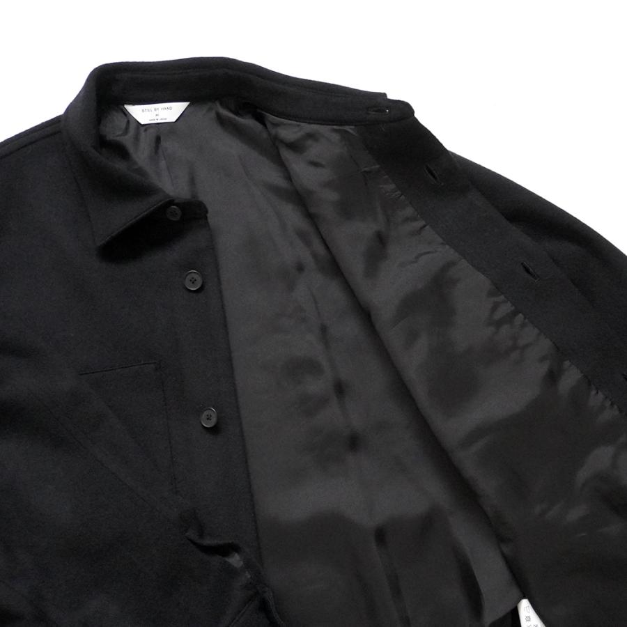 STILL BY HAND スティルバイハンド / BL04264 - BLACK ウール シャツジャケット | STILL BY HAND | 05