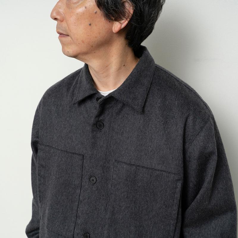STILL BY HAND スティルバイハンド / BL04264 - BLACK ウール シャツジャケット | STILL BY HAND | 07