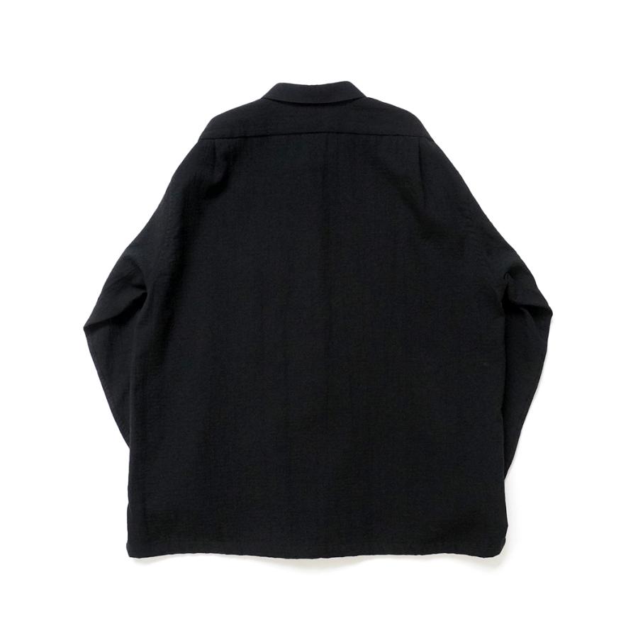 STILL BY HAND スティルバイハンド / SH02264 - BLACK コットン／ウール プルオーバーシャツ | STILL BY HAND | 01