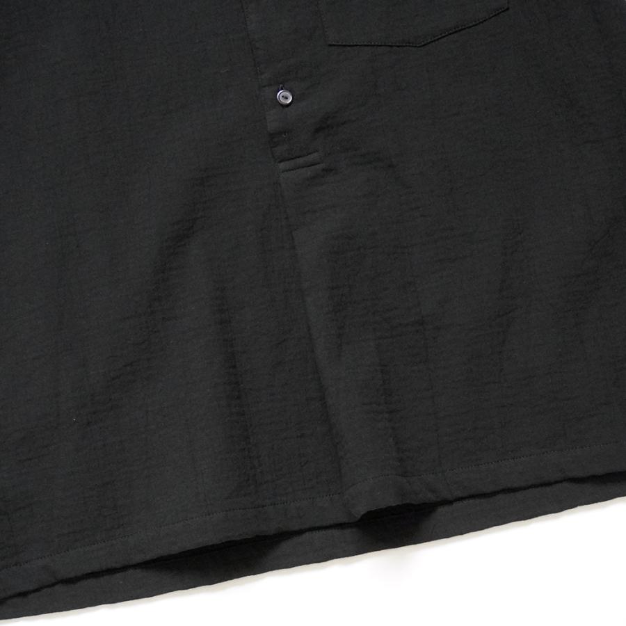 STILL BY HAND スティルバイハンド / SH02264 - BLACK コットン／ウール プルオーバーシャツ | STILL BY HAND | 04