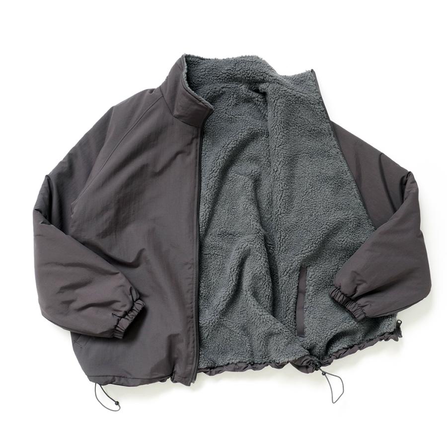 BEIMAR / Reversible Boa Jacket - Charcoal Grey ビーマー リバーシブルボアジャケット | BEIMAR | 02