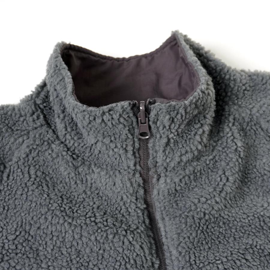BEIMAR / Reversible Boa Jacket - Charcoal Grey ビーマー リバーシブルボアジャケット | BEIMAR | 06