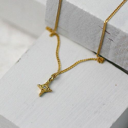 イロンデール エペパン hirondelle et pepin / k18 hn-9s-263 flash ダイヤネックレス - スター レディース ギフト プレゼント アクセサリー ジ… | hirondelle | 01