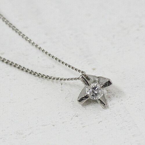 イロンデール エペパン hirondelle et pepin / pt pn-10w-14 立て爪ダイヤネックレス レディース ギフト プレゼント アクセサリー ジュエリー 2… | hirondelle | 01