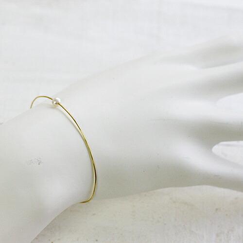 【廃番商品】hirondelle et pepin (イロンデールエペパン) / k18 h-v-7-2-68 パールフープブレスレット | hirondelle | 02