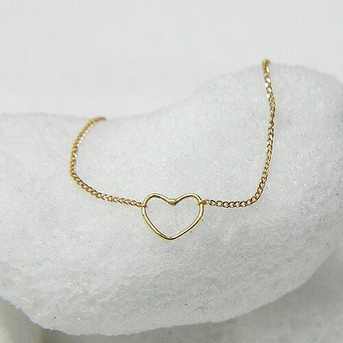 イロンデール エペパン hirondelle et pepin / k18 hv-9-2-104 ワイヤーハートブレスレット レディース ギフト プレゼント ブレスレット アクセ… | hirondelle