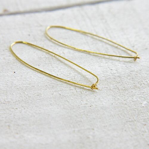 【廃番商品】hirondelle et pepin (イロンデールエペパン) / k18 h-p-7-2-92 フーププレーンピアス（両耳タイプ） | hirondelle | 02