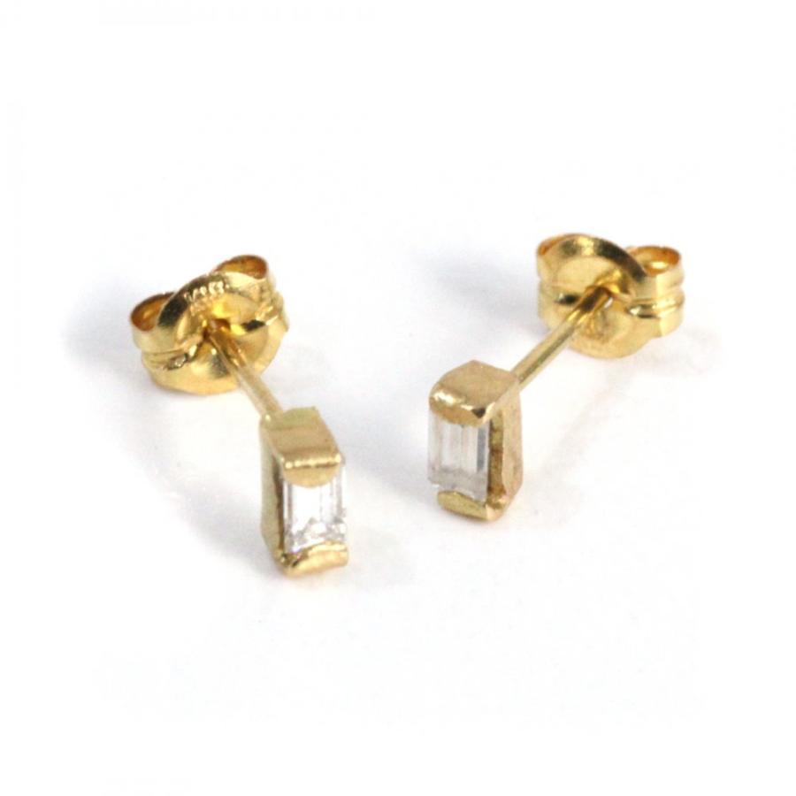 イロンデール エペパン hirondelle et pepin / k18 hp-10w-297 バゲットダイヤピアス  （両耳タイプ） レディース ギフト プレゼント アクセサ… | hirondelle