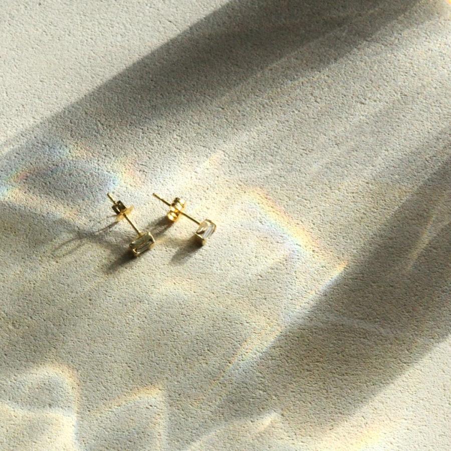 イロンデール エペパン hirondelle et pepin / k18 hp-10w-297 バゲットダイヤピアス  （両耳タイプ） レディース ギフト プレゼント アクセサ… | hirondelle | 04