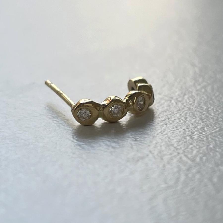 イロンデール エペパン hirondelle et pepin / k18 hp10w-300 5石ダイヤモンドピアス (片耳タイプ) レディース ギフト プレゼント アクセサリー… | hirondelle