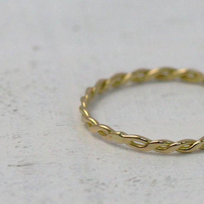 イロンデール エペパン hirondelle et pepin / k18 hr-9s-243 ツイストリング レディース 指輪 ギフト プレゼント 記念日 アクセサリー ジュエ… | hirondelle | 02