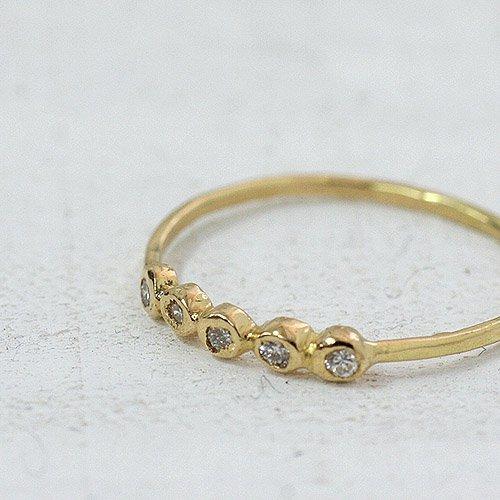 イロンデール エペパン hirondelle et pepin / k18 hr-10w-289 5石ダイヤモンドリング レディース 指輪 ギフト プレゼント 記念日 アクセサリー… | hirondelle | 01