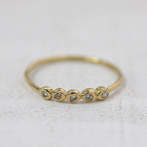 イロンデール エペパン hirondelle et pepin / k18 hr-10w-289 5石ダイヤモンドリング レディース 指輪 ギフト プレゼント 記念日 アクセサリー… | hirondelle | 03