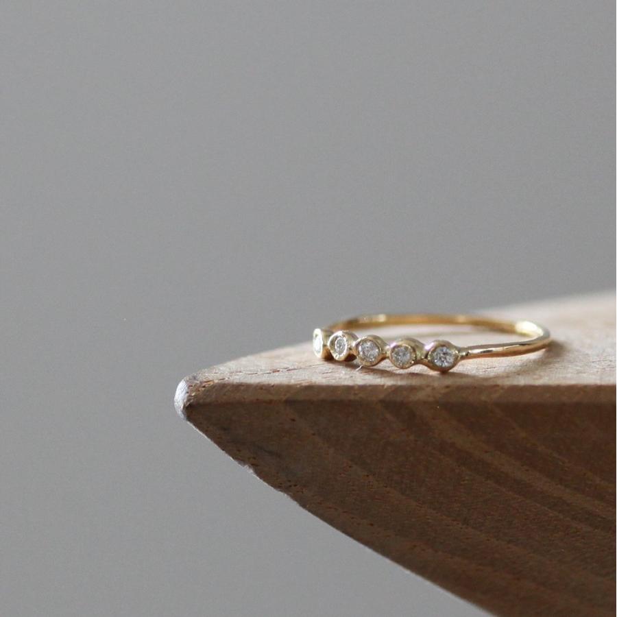 イロンデール エペパン hirondelle et pepin / k18 hr-10w-289 5石ダイヤモンドリング レディース 指輪 ギフト プレゼント 記念日 アクセサリー… | hirondelle | 06