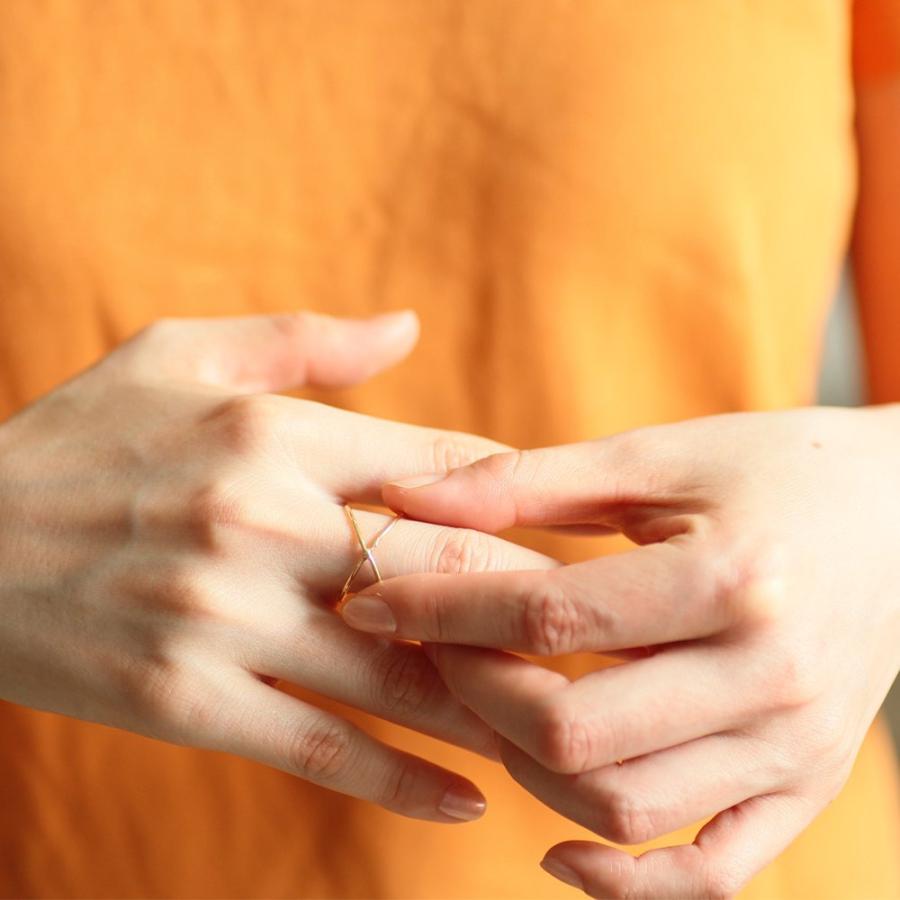 イロンデール エペパン hirondelle et pepin / k18 h-r-7-2-138 Xリング レディース 指輪 ギフト プレゼント 記念日 アクセサリー ジュエリー 2… | hirondelle | 07