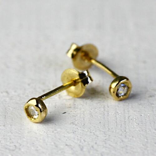 イロンデール エペパン hirondelle et pepin / k18 hp-307 ミニローズカットダイヤピアス  （両耳タイプ） レディース ギフト プレゼント アク… | hirondelle | 01