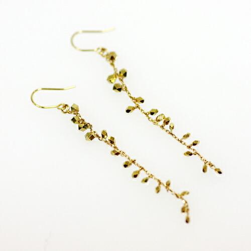 【廃番商品】hirondelle et pepin（イロンデールエペパン） / k18 hp-332  玉切り子 フック ピアス（両耳タイプ） | hirondelle | 01